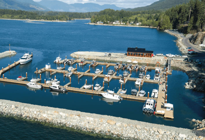 This heavy-duty breakwater was built to protect the marina against any weather.