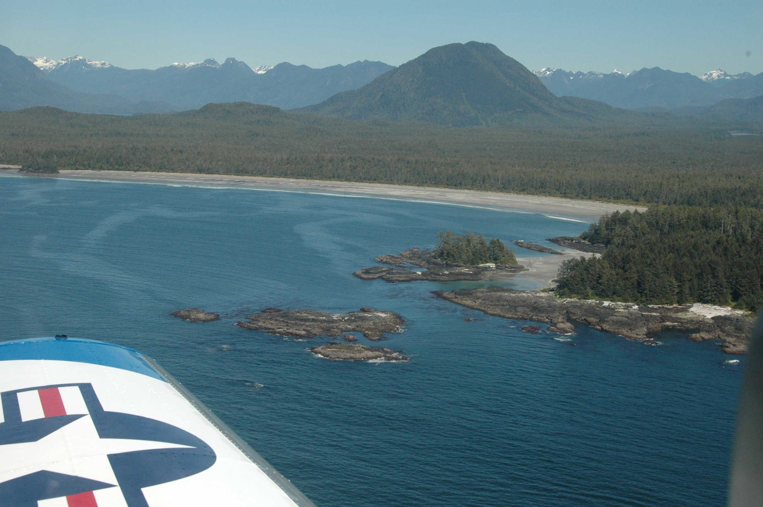 The beach at Vargas Island makes for a great landing strip. Credit: Peter Vassilopoulos