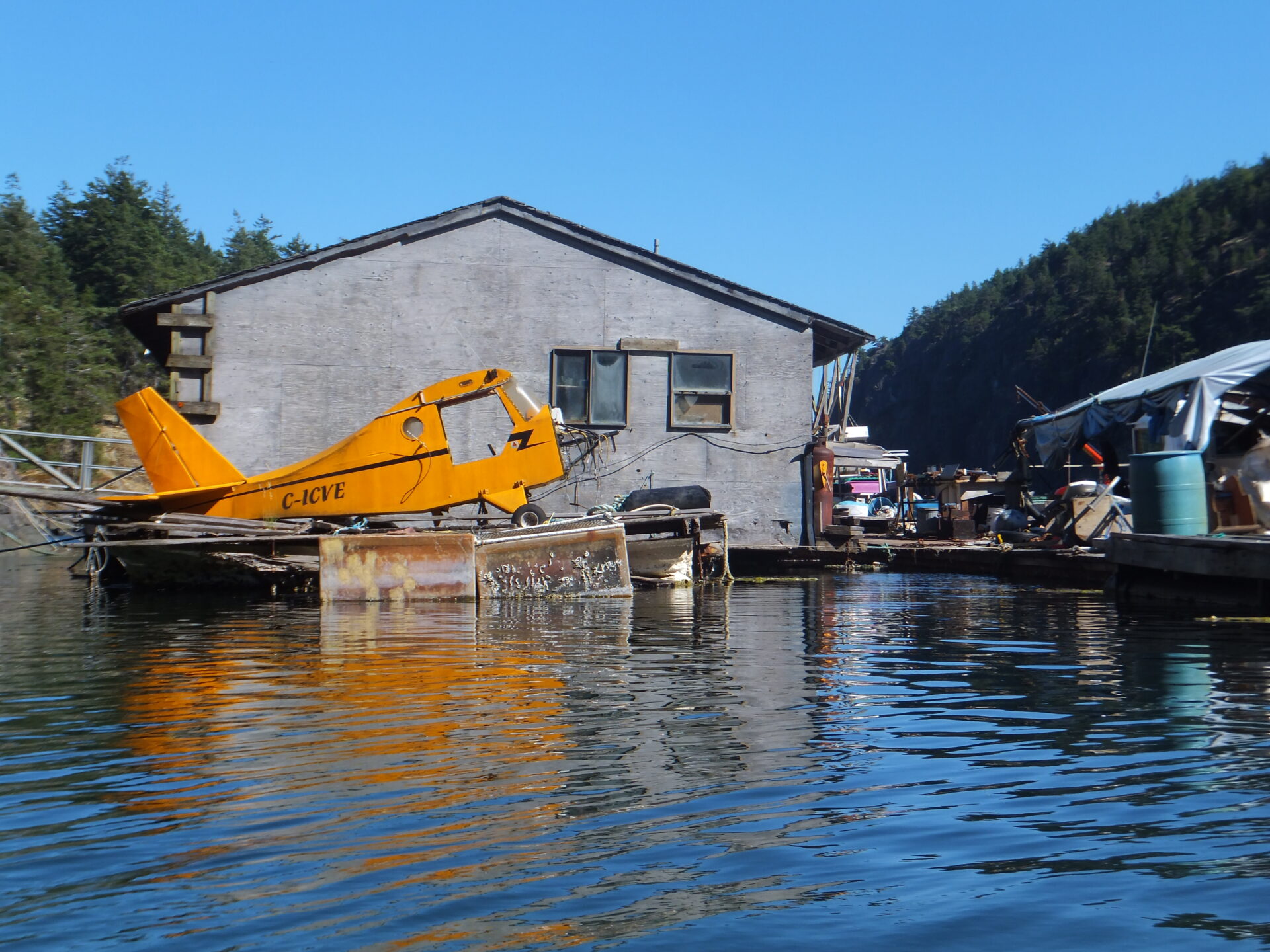 Abandoned plane in Skerry Bay.