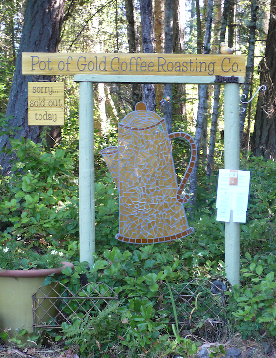 Sign for Pot of Gold, Thetis Island