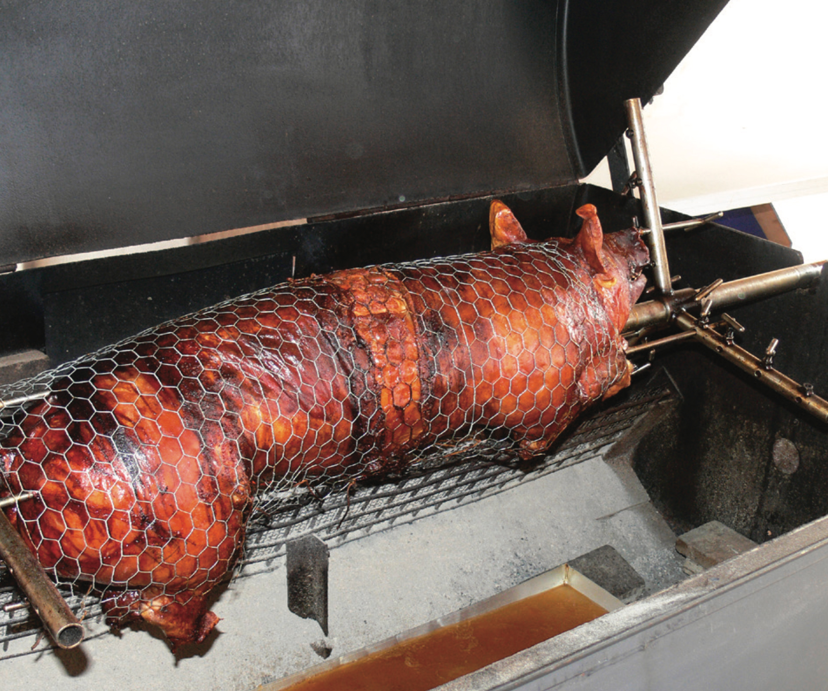 The famous pig roast at Pierre’s at Echo Bay. 