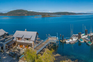 Arial shot of a dock