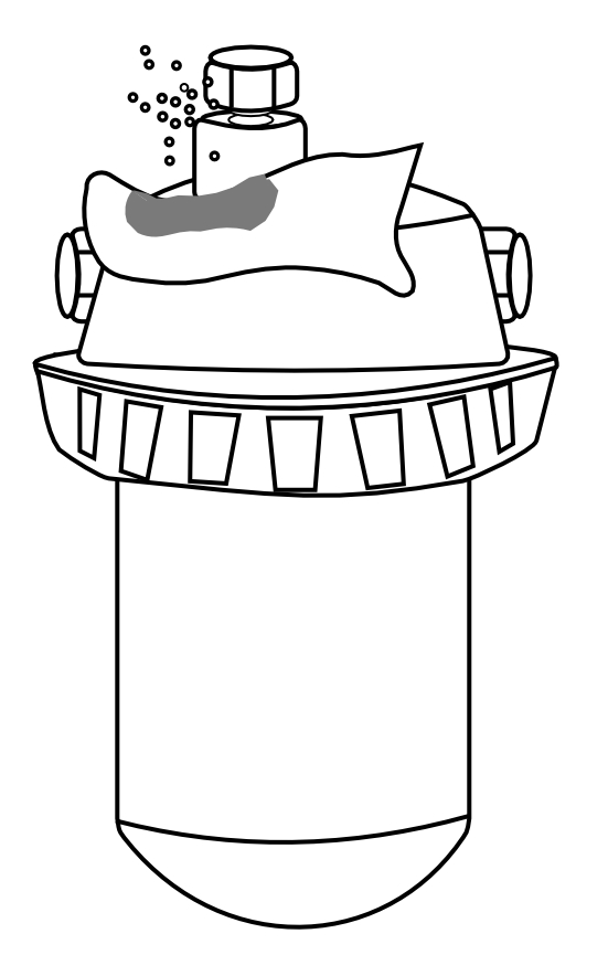 Bleed bubbles sample