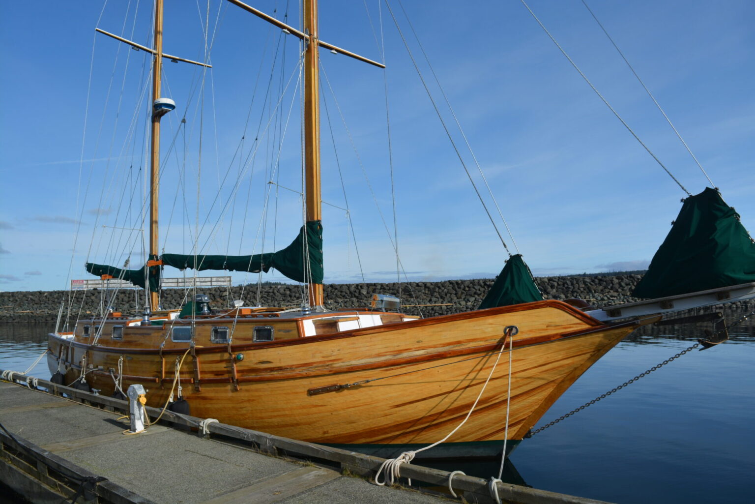 Wildwood II tied up at the slip